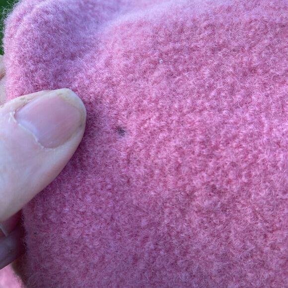 Norm Thompson 100% Felted Wool Button Up Women's Boxy Jacket Blazer Pink Size L - Picture 4 of 7